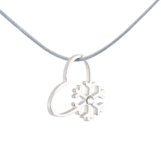 Silver+Surf Jewellery snowflake love Gr S Crystal
