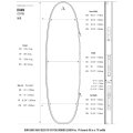 ROAM Boardbag Surfboard Coffin 6.6 Double Triple
