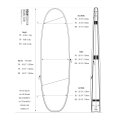 ROAM Boardbag Surfboard Tech Bag Double Fun 8.0