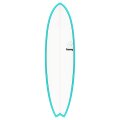 Surfboard TORQ Epoxy TET 7.2 MOD Fish Blau Pinline