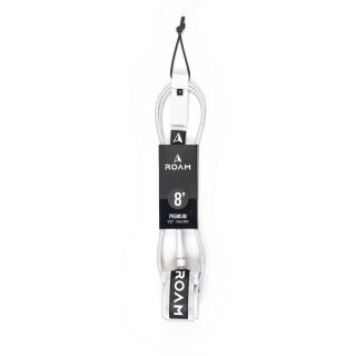ROAM Surfboard Leash Premium 8.0 183cm 7mm white