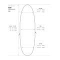 ROAM Boardbag Surfboard Stealth Sleeve Fish 6.4