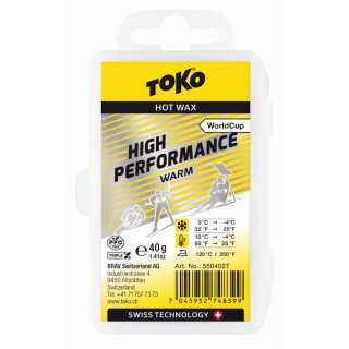 Ski- &amp; Snowboardwachs Toko High Performance Hot Wax Yellow